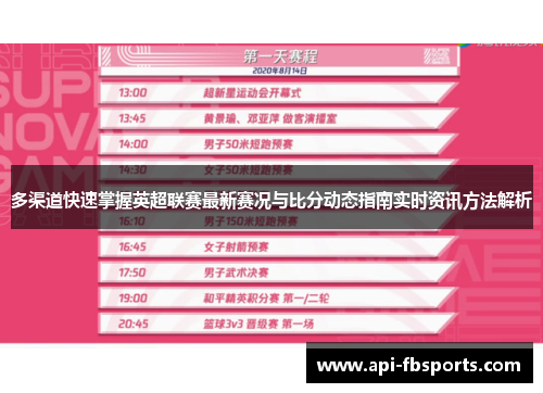 多渠道快速掌握英超联赛最新赛况与比分动态指南实时资讯方法解析
